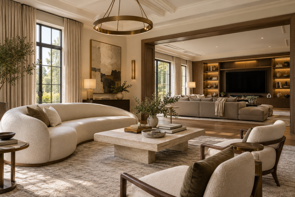 difference between living room and family room​